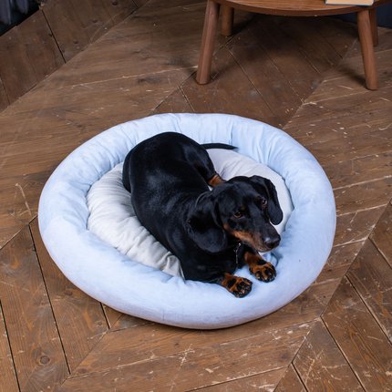 Лежак Bailey серо-голубой для средних по размеру собак и кошек